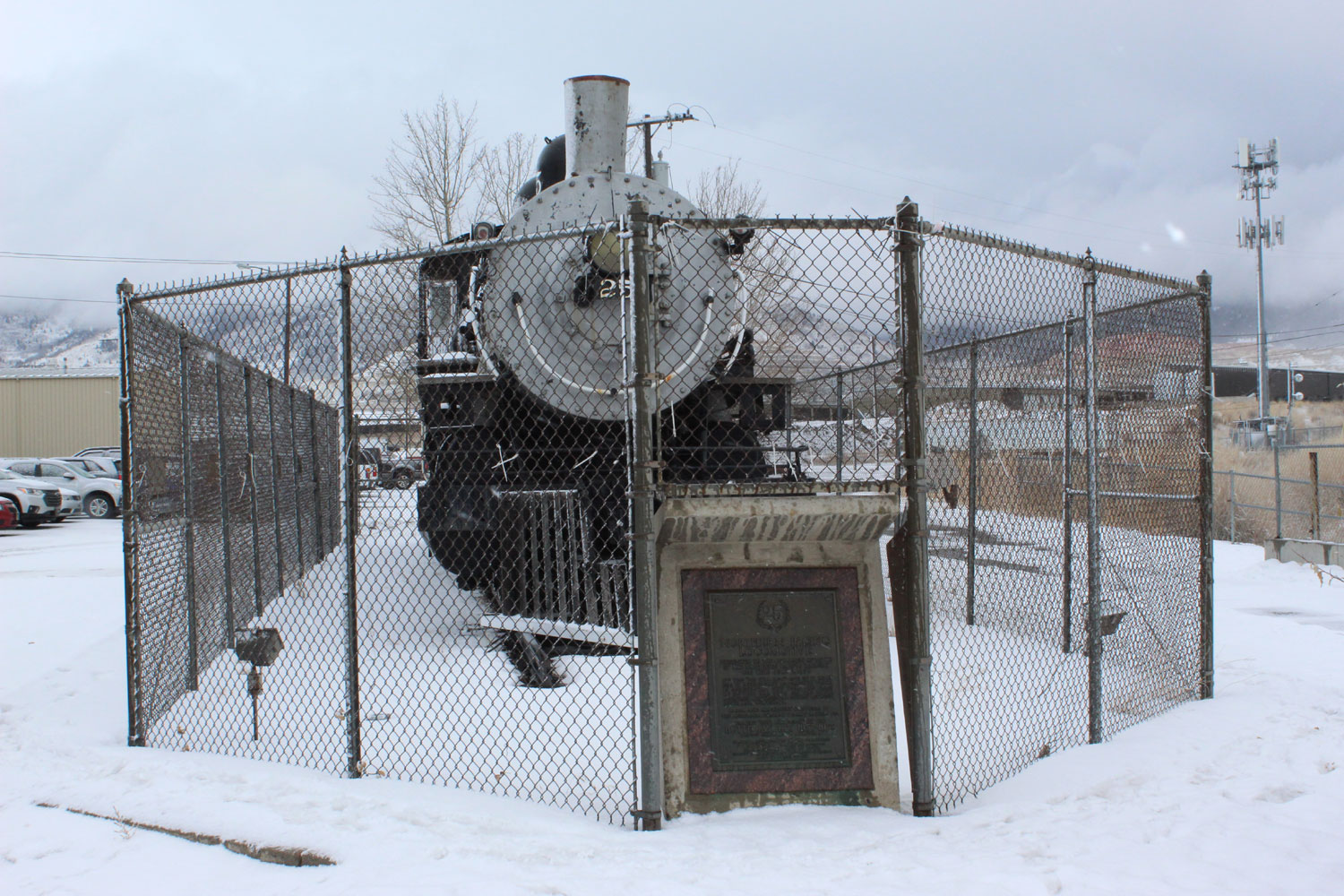 Engine 25 Dressed in Snow
